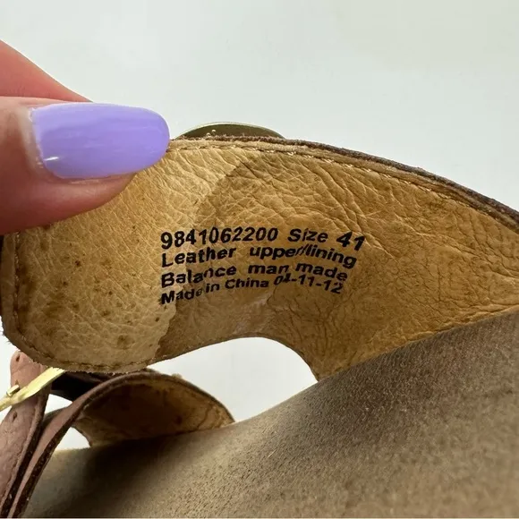 Dansko Brown Leather Open Toe Platform Sandals Neutral Boho Comfort