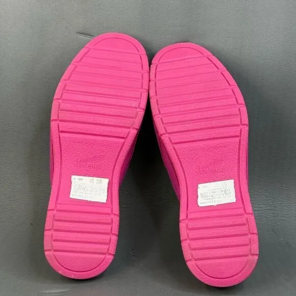 DANSKO RAVYN FUCHSIA MILLED NUBUCK slip on sandals women size 8.5 (39)