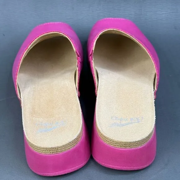 DANSKO RAVYN FUCHSIA MILLED NUBUCK slip on sandals women size 8.5 (39)