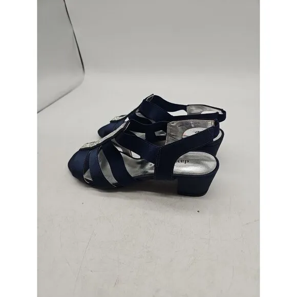 David Tate Dress Sandals Eve Navy Size 5M Glitter EUC