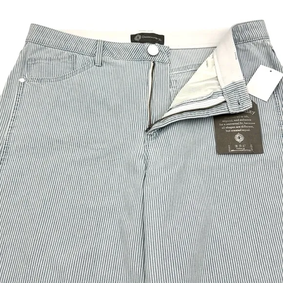 Democracy Ab Technology Railroad Stripe Wide Leg Ankle Crop Pants Size 16