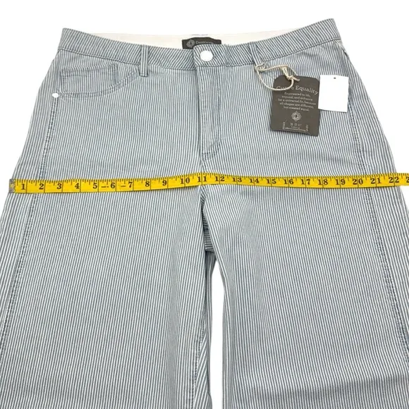 Democracy Ab Technology Railroad Stripe Wide Leg Ankle Crop Pants Size 16