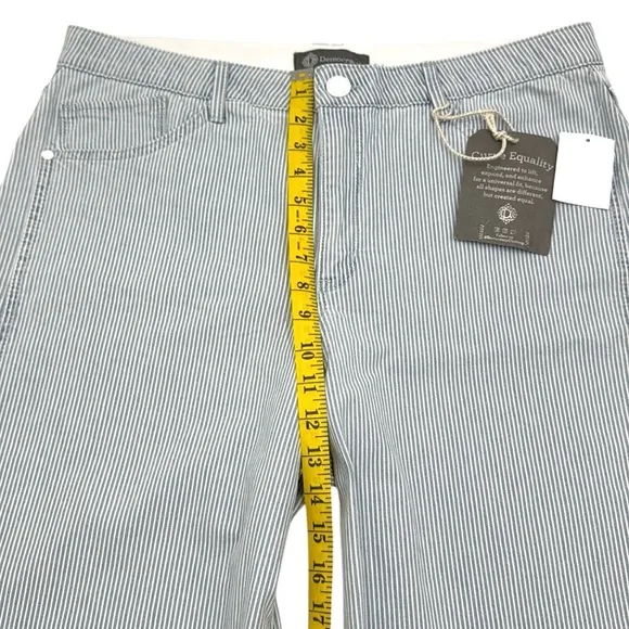 Democracy Ab Technology Railroad Stripe Wide Leg Ankle Crop Pants Size 16