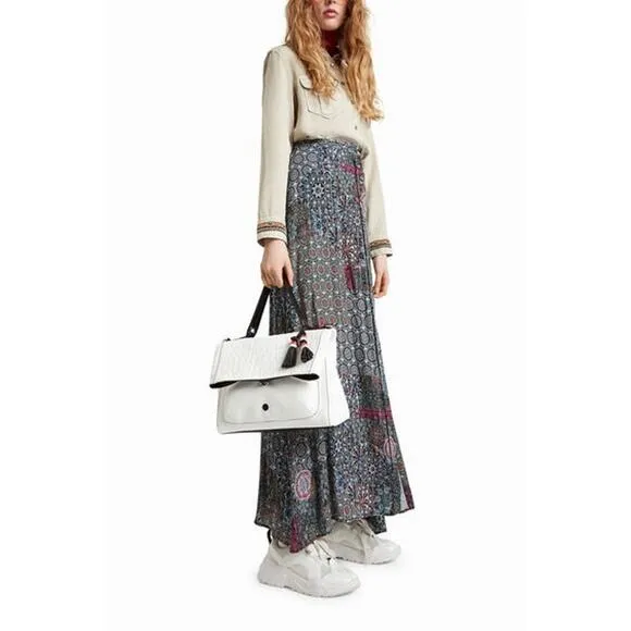 DESIGUAL NWT $145 Icaria Maxi Button Front Skirt