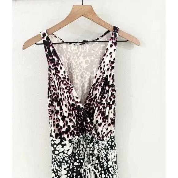 Diane von Furstenberg DVF OBLIXE Mini Short SILK Dress Leopard Rain Size…