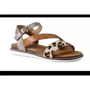Diba True NEW Women’s Leopard Print And Gold Leather  Fiesta Time Sandals 8