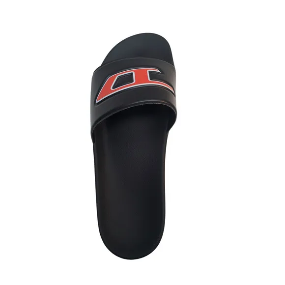 Diesel Mens  Shoes SA-Mayemi D Slip On Comfort Slide Sandals Black Red