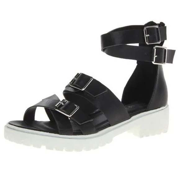 Dirty Laundry Black Lilybelle Sporty Sandals 7.5