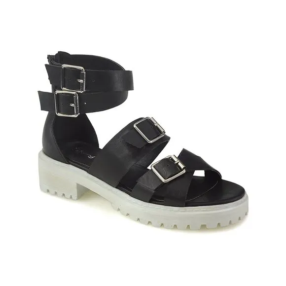 Dirty Laundry Black Lilybelle Sporty Sandals 7.5