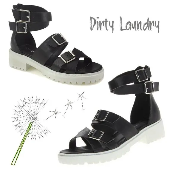 Dirty Laundry Black Lilybelle Sporty Sandals 7.5