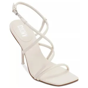 DKNY Women Slingback Strappy Stiletto Sandals Reia Size US 8 Eggnog White