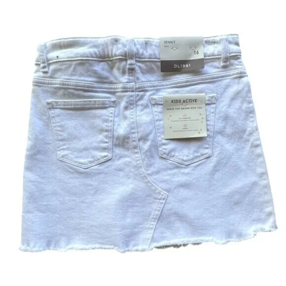 DL1961 Girls Jenny Palmetto Bay Skirt in White