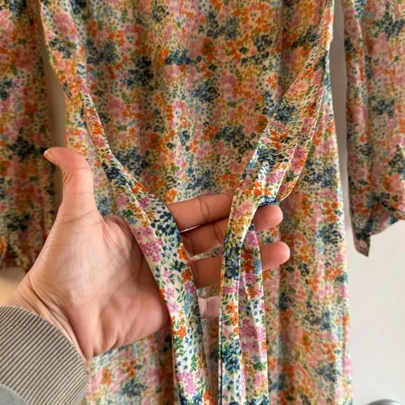 Doen Charleston Dress in Cream Ladybird Floral