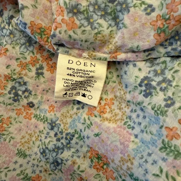 Doen Charleston Dress in Cream Ladybird Floral