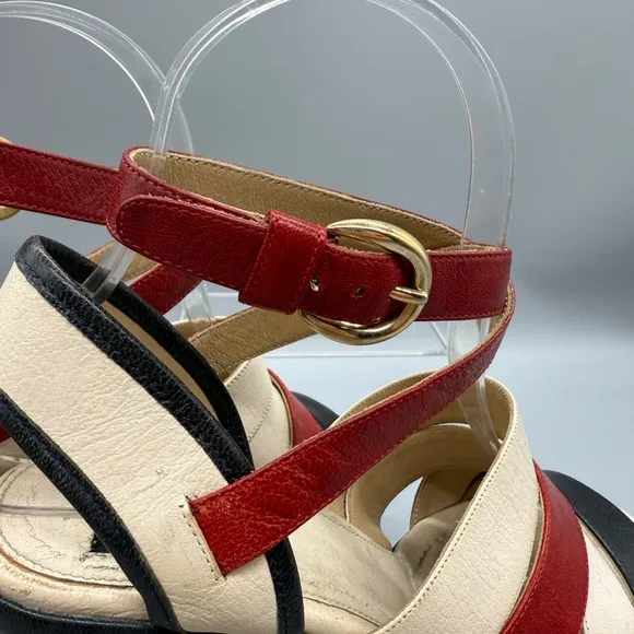 DOLCE GABBANA VINTAGE RARE Women's Platform Wedge Sandals