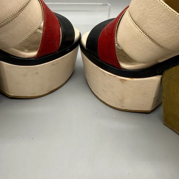 DOLCE GABBANA VINTAGE RARE Women's Platform Wedge Sandals