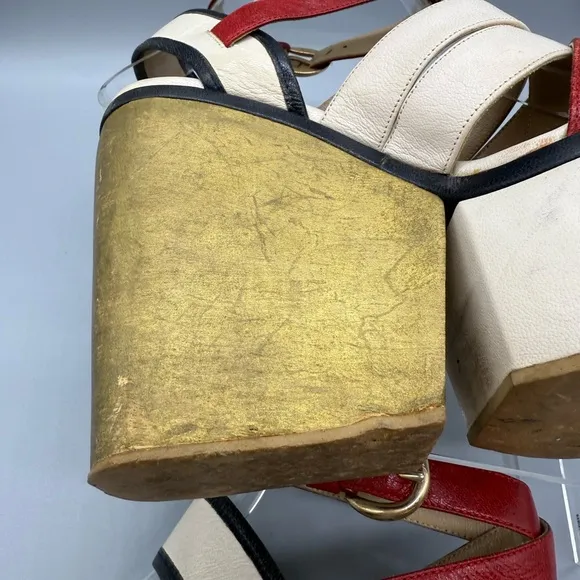 DOLCE GABBANA VINTAGE RARE Women's Platform Wedge Sandals