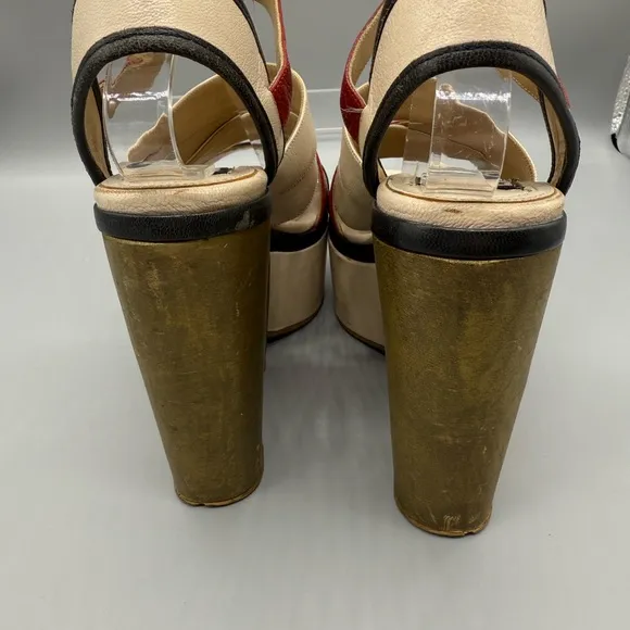 DOLCE GABBANA VINTAGE RARE Women's Platform Wedge Sandals