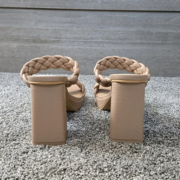 Dolce Vita Ashby Cafe Stella Women's Tan Braided Block Heel Sandals NEW size 7