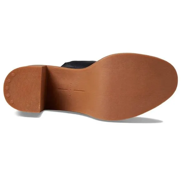 Dolce Vita Crista Black Leather Heeled Mules