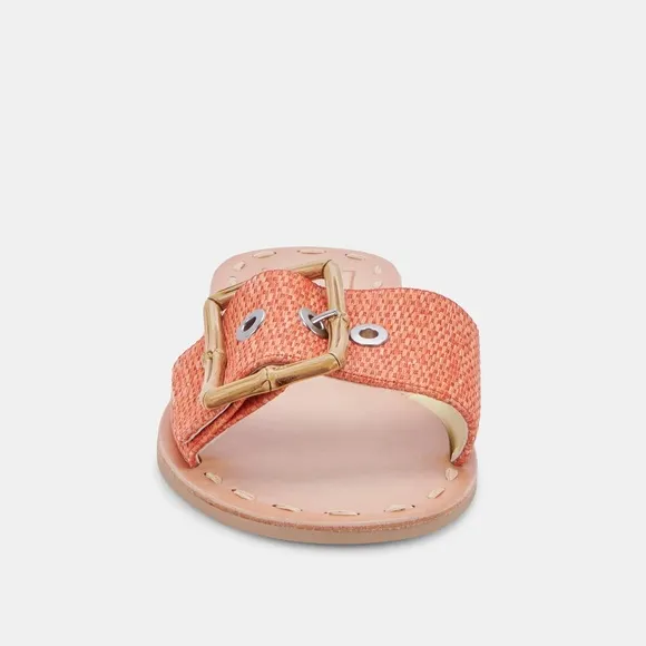 Dolce Vita Dasa Sandals In Orange Raffia Size 10 NWOB