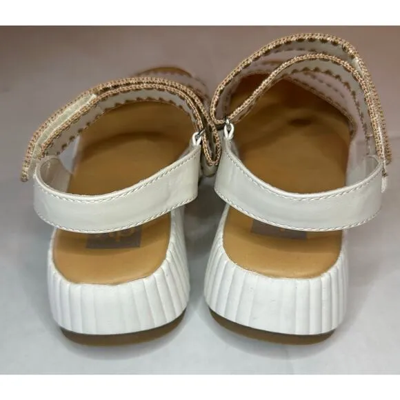 Dolce Vita Franca Women's white faux leather Sandal Slingback Size 8.5