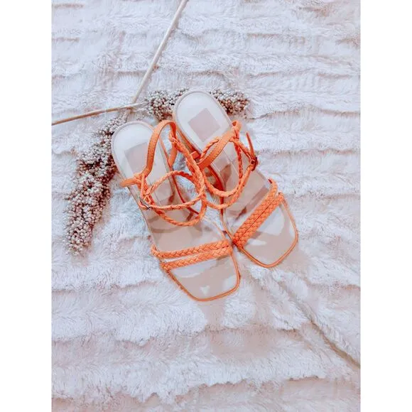 Dolce Vita Oro Braided Strap Block Heel Sandals Size 8