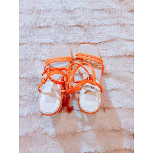 Dolce Vita Oro Braided Strap Block Heel Sandals Size 8