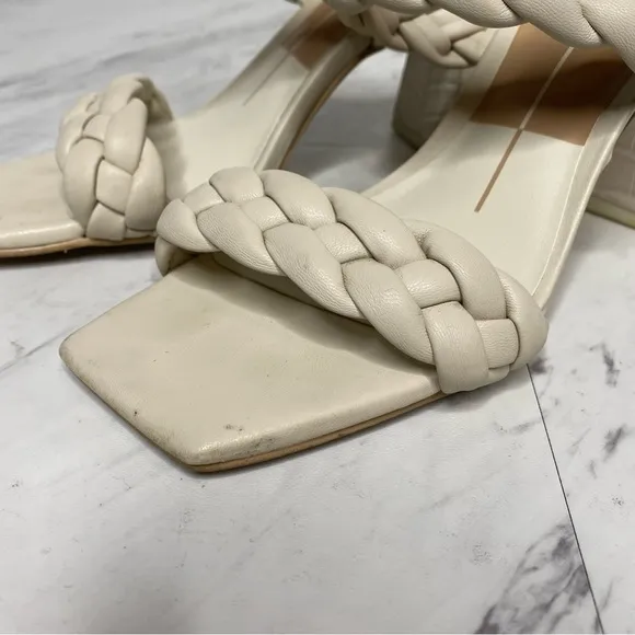 Dolce Vita Paily Braided Strap Faux Leather Heeled Sandal 5 1/2