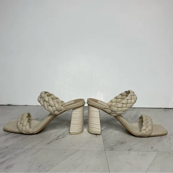 Dolce Vita Paily Braided Strap Faux Leather Heeled Sandal 5 1/2