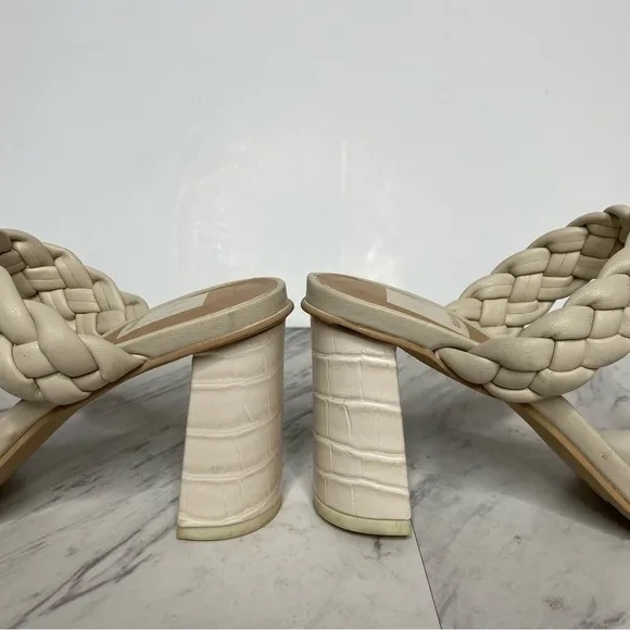 Dolce Vita Paily Braided Strap Faux Leather Heeled Sandal 5 1/2
