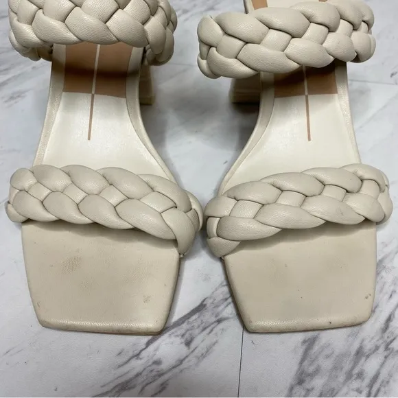Dolce Vita Paily Braided Strap Faux Leather Heeled Sandal 5 1/2