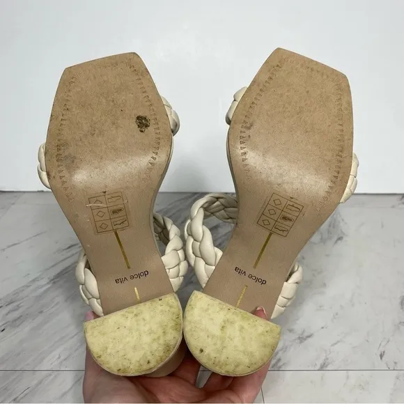 Dolce Vita Paily Braided Strap Faux Leather Heeled Sandal 5 1/2