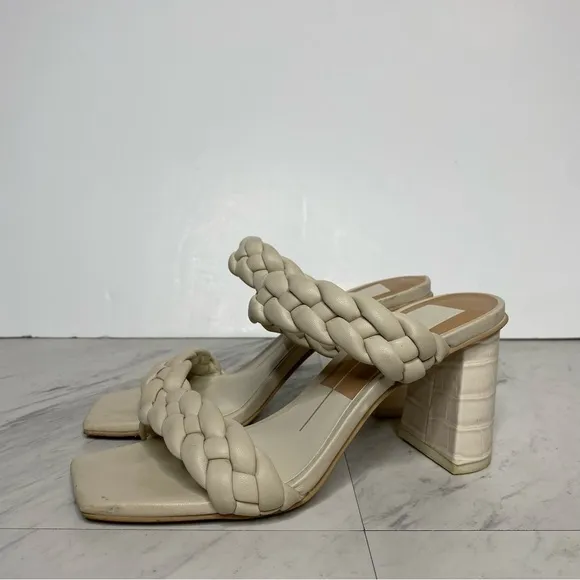 Dolce Vita Paily Braided Strap Faux Leather Heeled Sandal 5 1/2