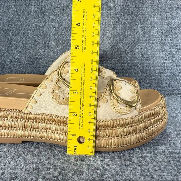 Dolce Vita Sandals Wanika Womens 10 Beige Esdadrilles Platform Buckle Beach