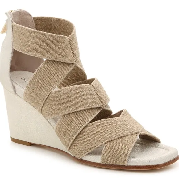 Donald J Pliner Lelle Elastic Wedge Heels Sandals