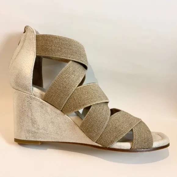 Donald J Pliner Lelle Elastic Wedge Heels Sandals