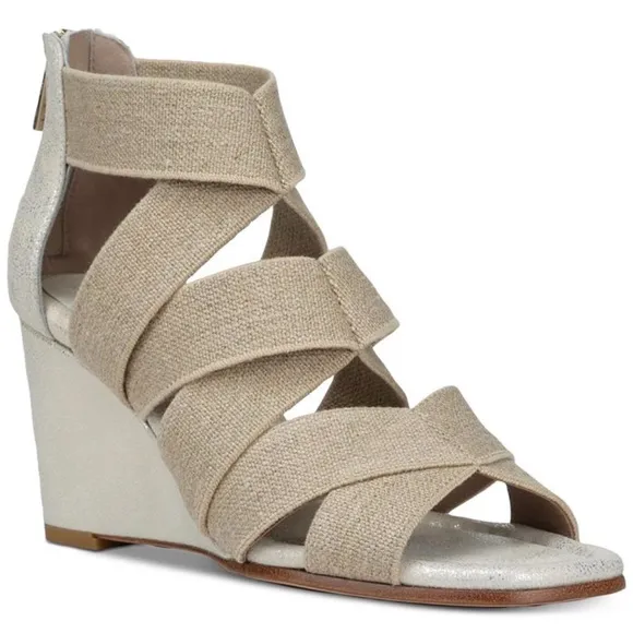 Donald J Pliner Lelle Elastic Wedge Heels Sandals