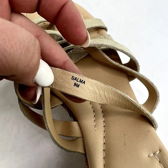 Donald J Pliner Salma Wedge Heel Sandals Gold