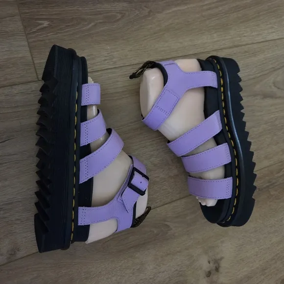 Dr. Marten Blaire Sandals in Lilac Pisa Leather NWOB