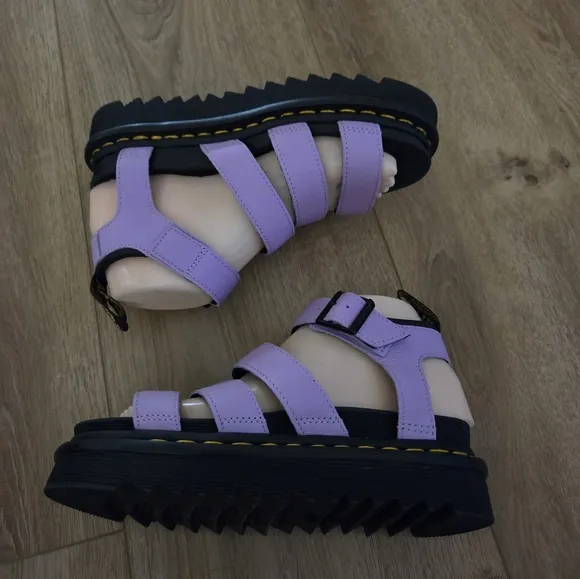 Dr. Marten Blaire Sandals in Lilac Pisa Leather NWOB