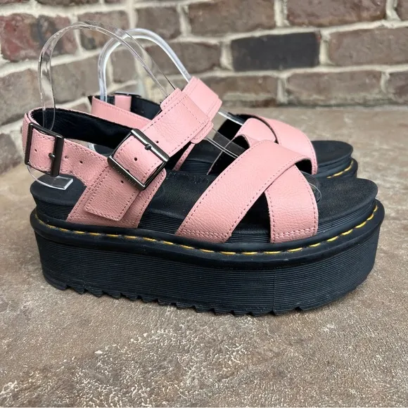 Dr Marten Voss Pink Platform Sandals 8