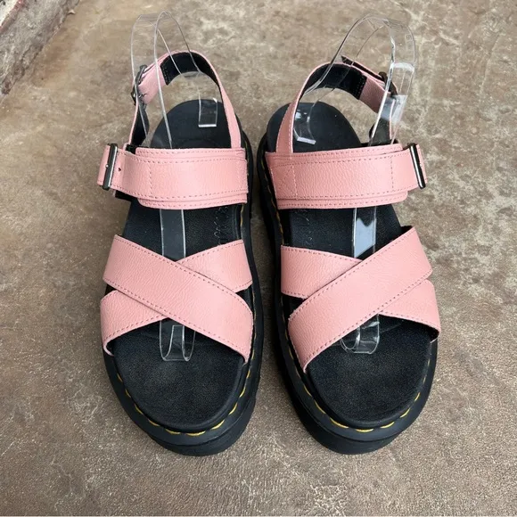 Dr Marten Voss Pink Platform Sandals 8