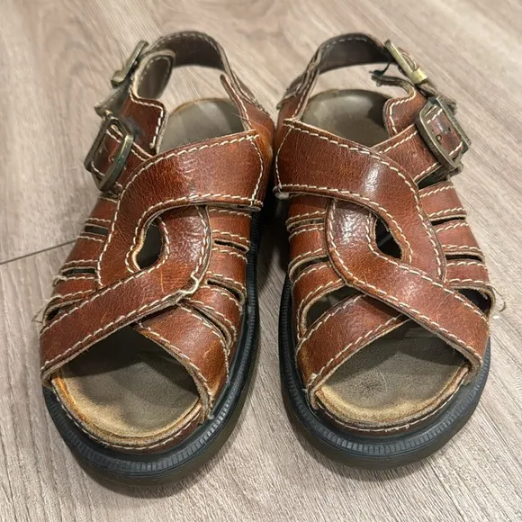 Dr. Martens Brown Fisherman Sandals with Adjustable Buckle