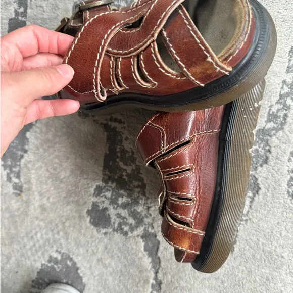 Dr. Martens Brown Fisherman Sandals with Adjustable Buckle