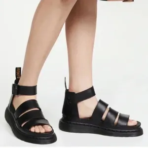 Dr. Martens Clarissa II Leather Platform Sandals Size 10