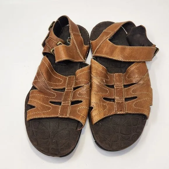 Dr Martens Mens Brown Leather Fisherman Sandals Size 12 Air Cushion Sole Casual