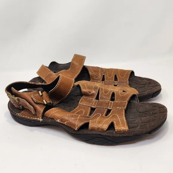 Dr Martens Mens Brown Leather Fisherman Sandals Size 12 Air Cushion Sole Casual