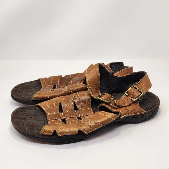 Dr Martens Mens Brown Leather Fisherman Sandals Size 12 Air Cushion Sole Casual
