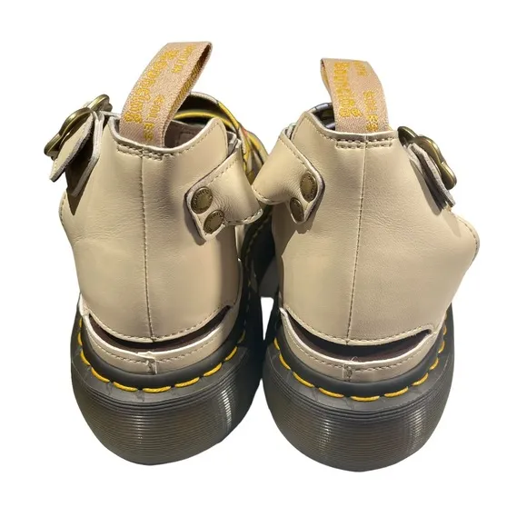 Dr. Martens VEGAN CLARISSA II QUAD SANDALS BEIGE WOMEN'S SIZE 10